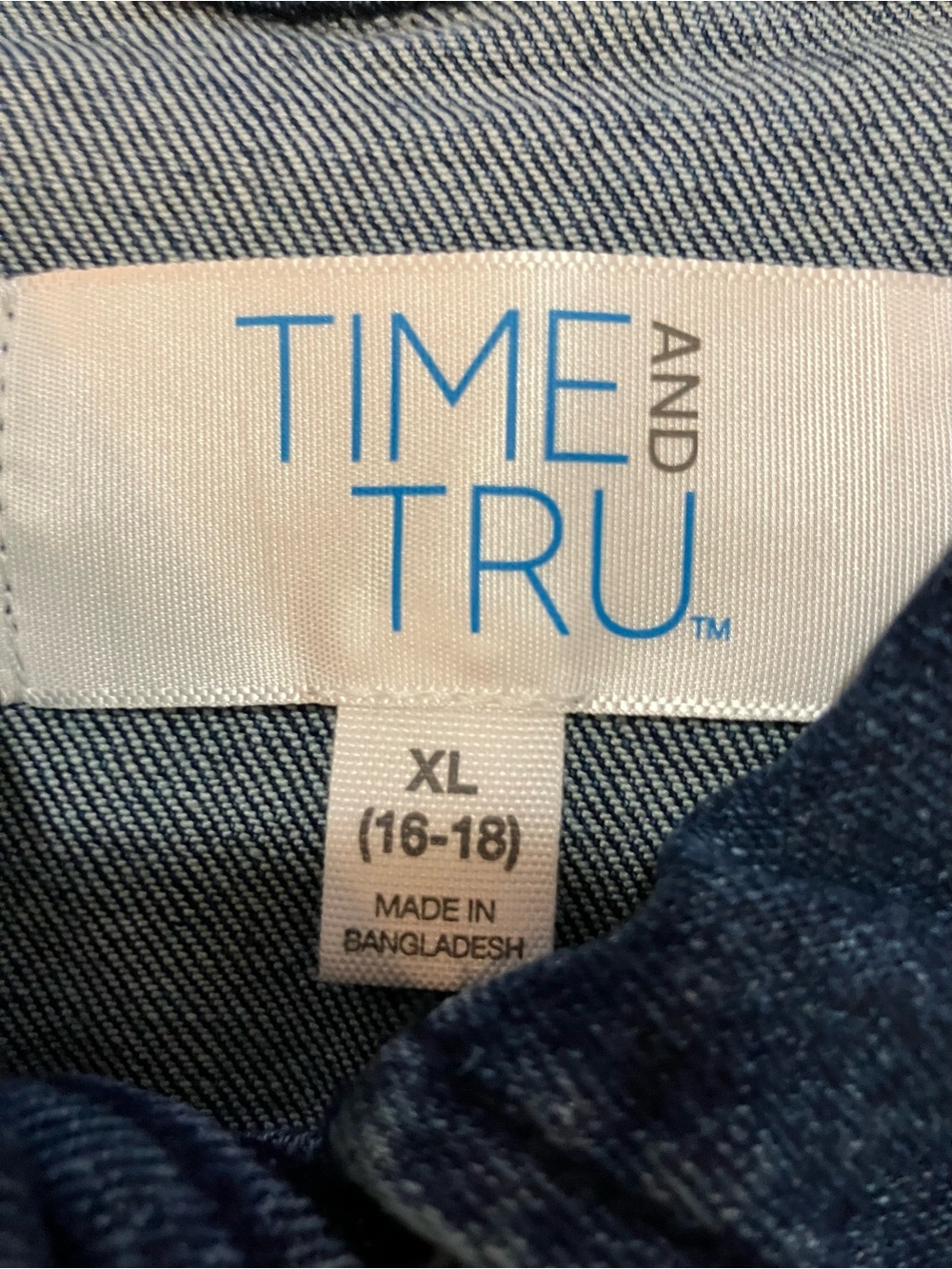 New In Plastic -Time and Tru Women's Denim Utility Jacket-Medium Wash Size XL - Picture 3 of 10